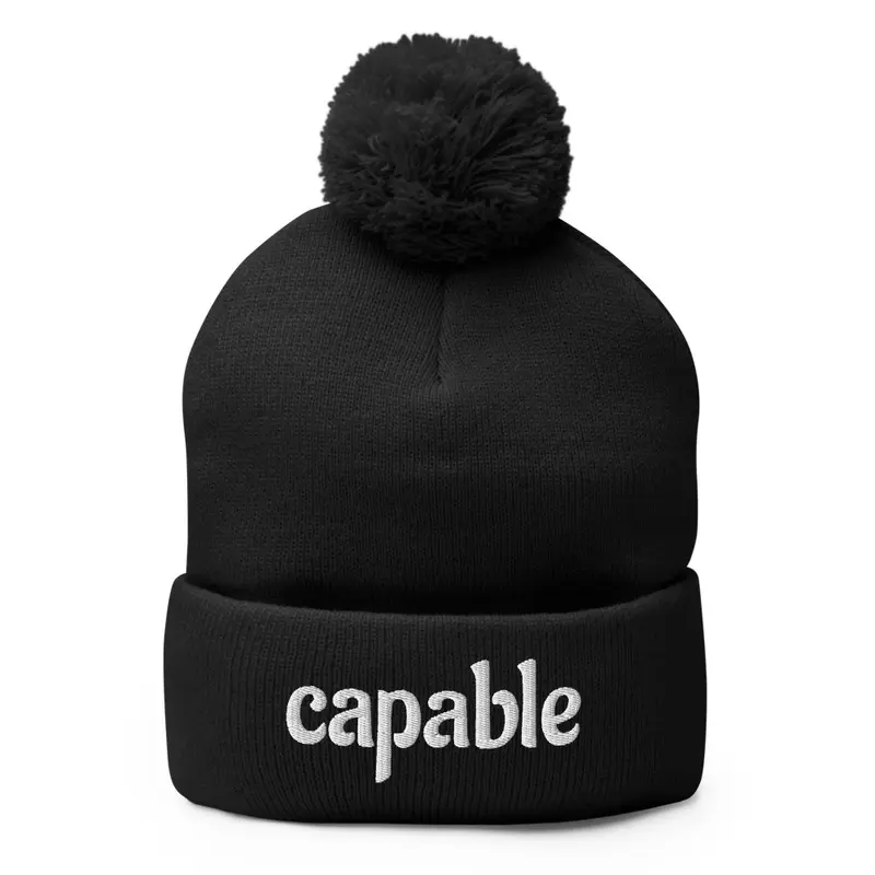 capable pom pom beanie