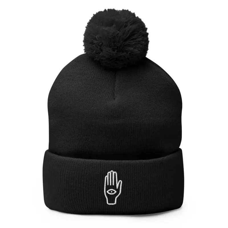 protected pom pom beanie